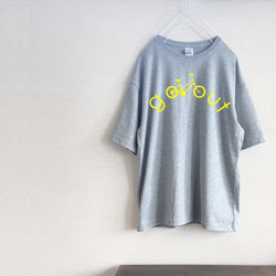 「GO OUT」自転車　メンズ・レディース　Tシャツ（グレー） 2枚目の画像