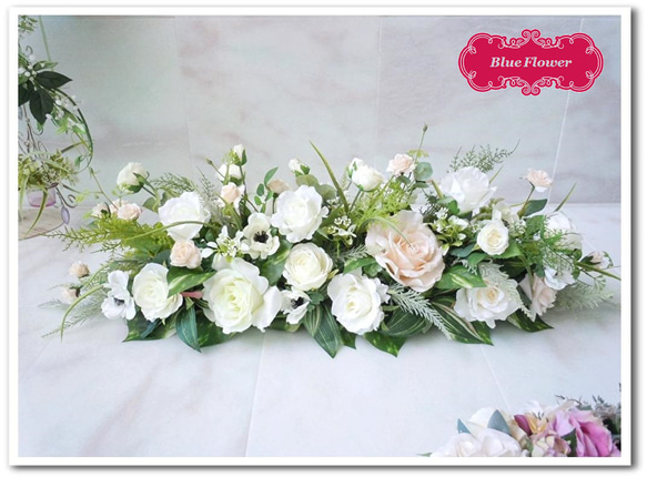 テーブル装花 ウェディング オーダー商品 フラワーアレンジメント オーダーメイド】ゲストテーブル装花 【結婚式 フラワー 会場装