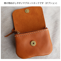小さな革の財布/ミニ革の財布/コインケース/mini-camel 5枚目の画像