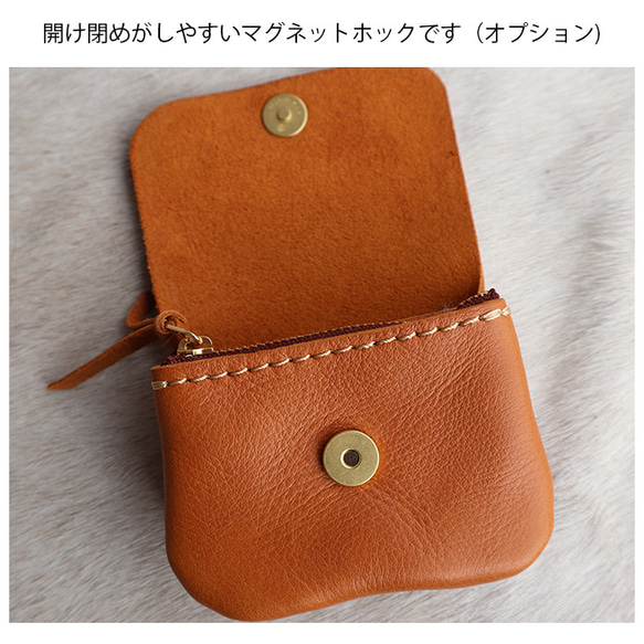 小さな革の財布/ミニ革の財布/コインケース/mini-camel 5枚目の画像