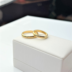 『幸運を呼ぶ輝き』オーバルリング 指輪 ステンレス 名入れ 刻印 ギフト 記念日 〈2本ペア価格〉 6枚目の画像