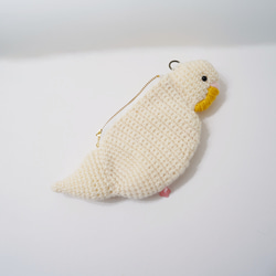 “再次上架”Albino Parakeet Mini Pouch 零錢包 白色 第6張的照片