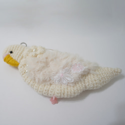 “再次上架”Albino Parakeet Mini Pouch 零錢包 白色 第5張的照片