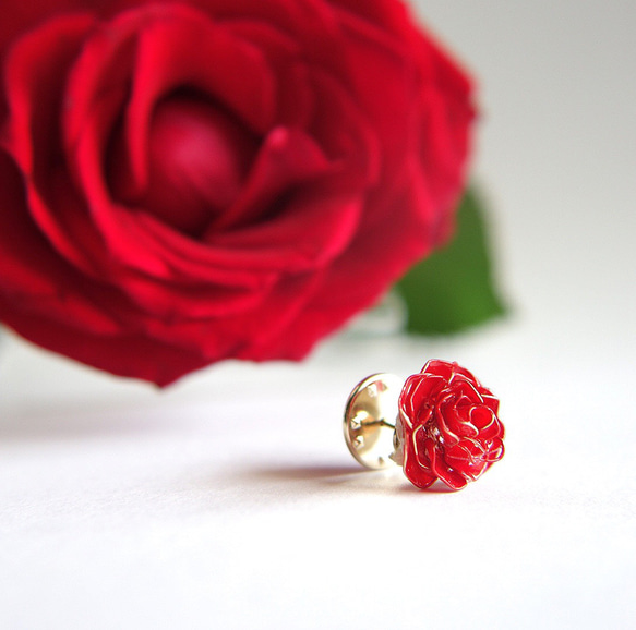紅玫瑰別針胸針胸花別針徽章 第2張的照片