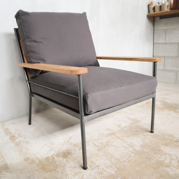 ＼送料無料／[Y.T Sofa 1seater]1人掛けソファ アイアン 無垢材 帆布 コーデュロイ  -04_c- 10枚目の画像