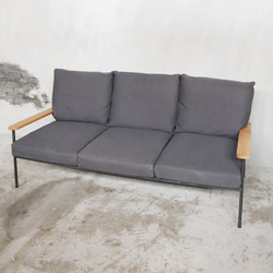 ＼送料無料／[Y.T Sofa 3seater]3人掛けソファ 帆布 コーデュロイ アイアン 無垢 おしゃれ-95_c- 3枚目の画像