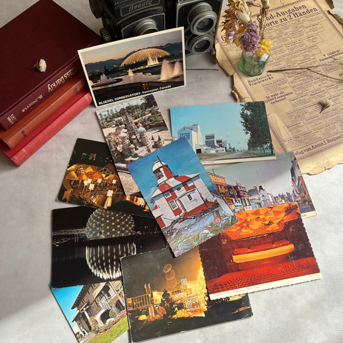 送料無料】10枚 海外 ヴィンテージポストカード ハンドメイド素材 撮影