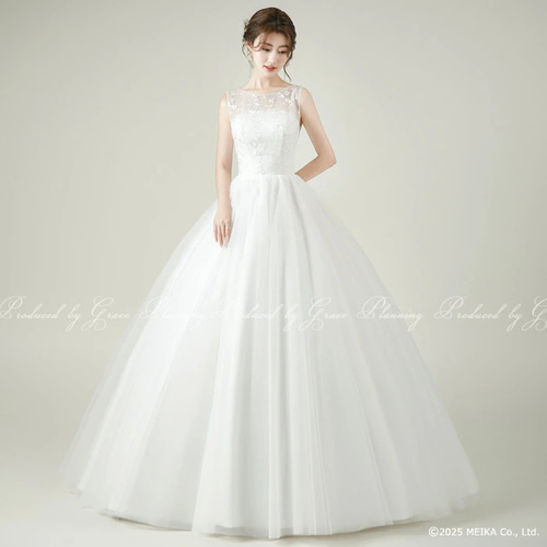 ウエディングドレス ノースリーブ Aライン フォトウェディング