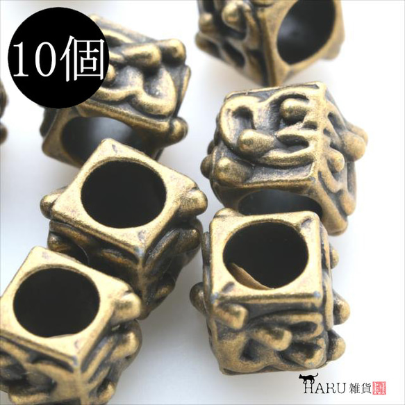 [10 件] 金屬珠 ★ k1 / Antique ★ Spacer Rondel Cube Square 大配件 第1張的照片