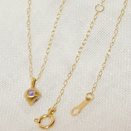 K18(刻印入)タンザナイトネックレス神秘的なバイオレット K18(刻印入)タンザナイトネックレス神秘的なバイオレット