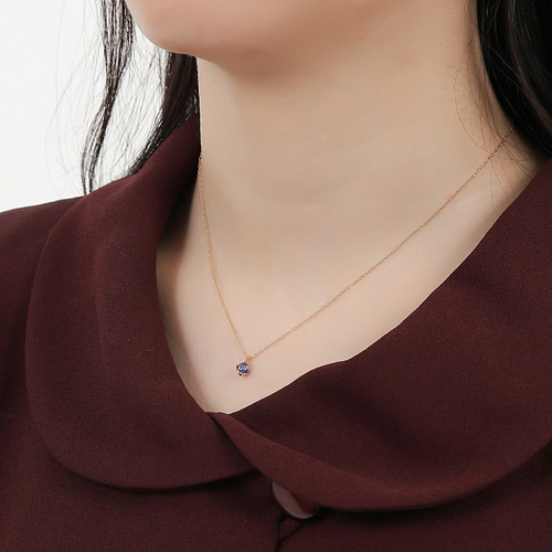 K18(刻印入)タンザナイトネックレス神秘的なバイオレット K18(刻印入)タンザナイトネックレス神秘的なバイオレット