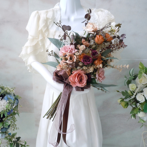 ◇アンティークローズのアームブーケ◇ニュアンスカラー アースカラー