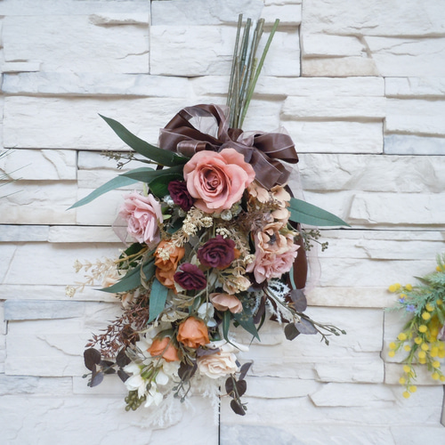 ◇アンティークローズのアームブーケ◇ニュアンスカラー アースカラー