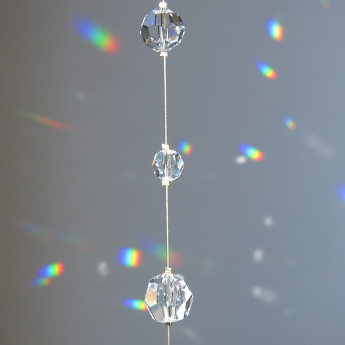 大粒クリスタル 6連 サンキャッチャー 30mm スタイリッシュインテリア