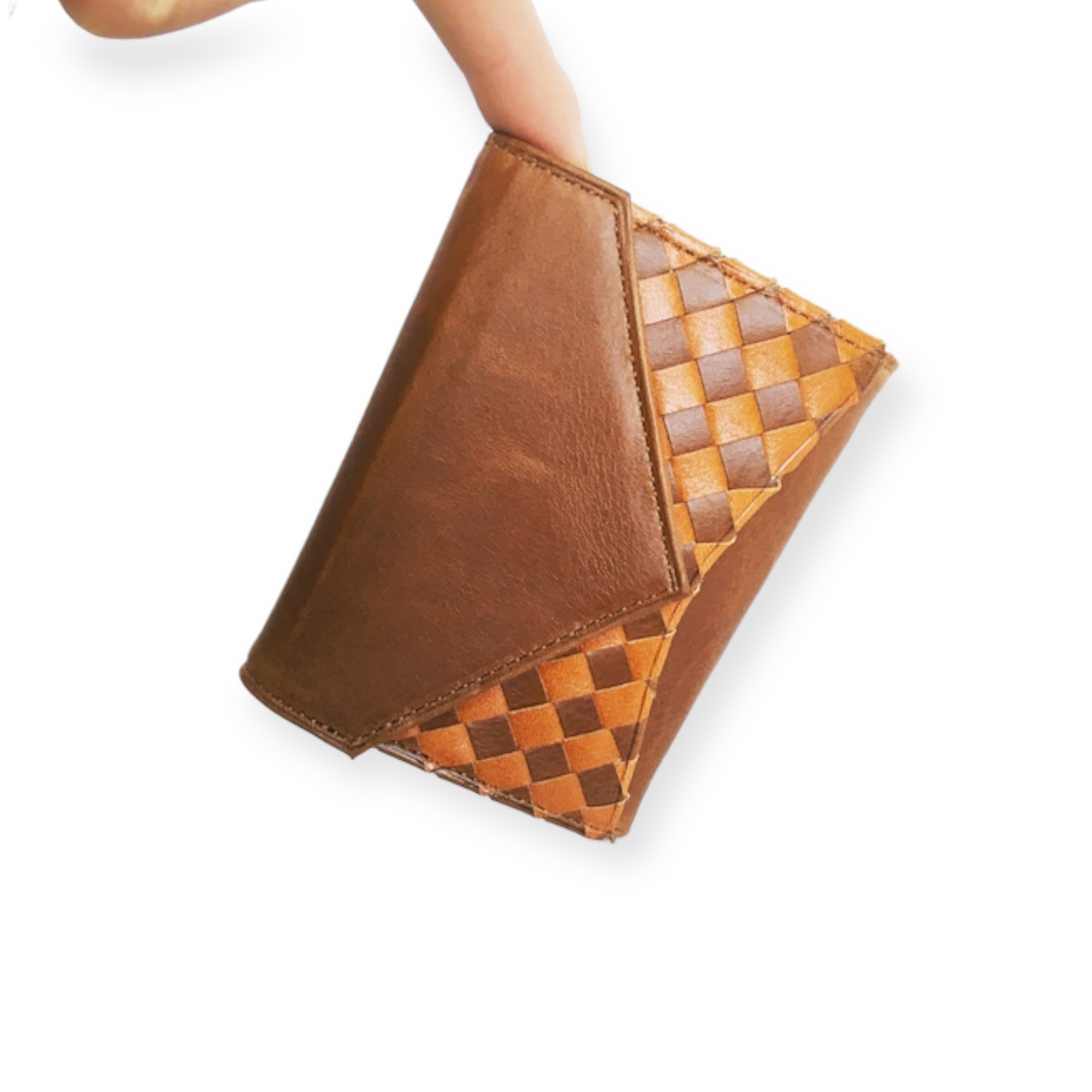 小さな三つ折り財布 "Ripper"マイクロウォレット イタリア産ブッテーロ×日本産バローロ<ベージュ> 名入れ無料