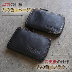 送料無料【ポケットウォレット】コンパクト財布／ ホースハイドブラック 2枚目の画像
