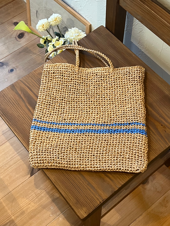 【Ami Paris】 トートバッグ ナチュラルラフィア トートバッグ 関税送料込 AMI PARIS ナチュラルラフィア トートバッグ (AMI