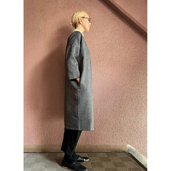 RATA❤️祖父母和入學考試❤️簡約休閒外套，輪廓優美❤️灰色人字形材料 第8張的照片