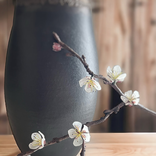 ディップアート・春の花・白梅の一輪挿し アートフラワー あるて ディップアート・春の花・白梅の一輪挿し アートフラワー あるて