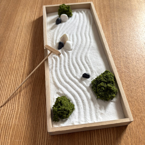 さらにリアルな庭園を再現できる！苔 (アートモス ) 付 【 ミニ枯山水 