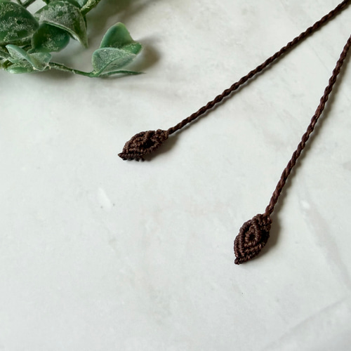 持ち込み石オーダー】マクラメ編みペンダント（ニ周編み）｜天然石