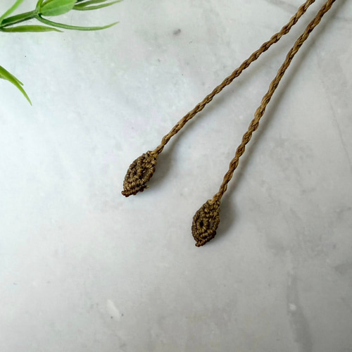 持ち込み石オーダー】マクラメ編みペンダント（石包み）｜天然石