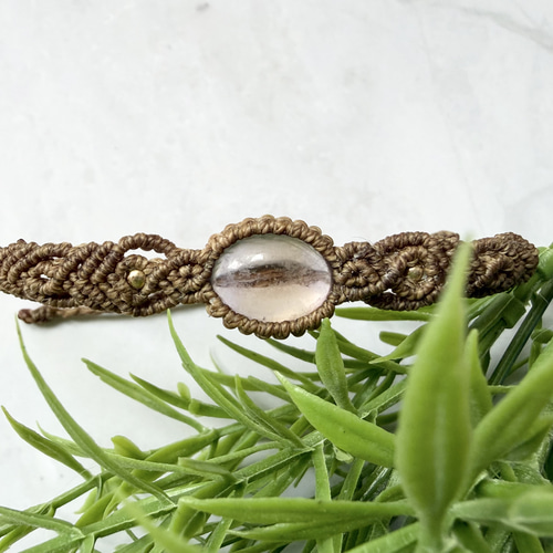 持ち込み石オーダー】マクラメ編みブレスレット｜天然石ネックレス｜紐