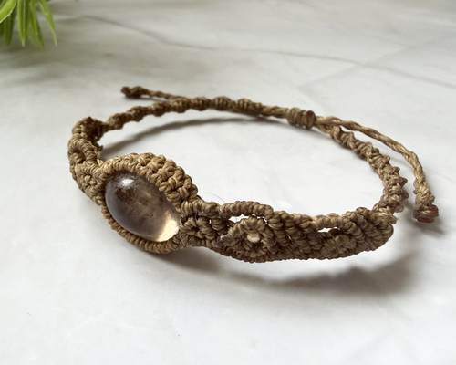 持ち込み石オーダー】マクラメ編みブレスレット｜天然石ネックレス｜紐