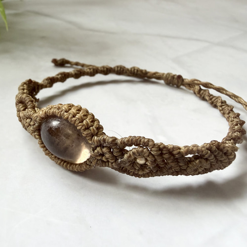 持ち込み石オーダー】マクラメ編みブレスレット｜天然石ネックレス｜紐