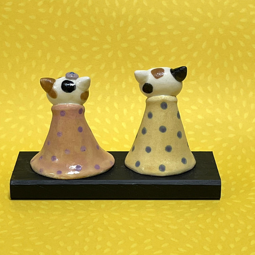 猫のお雛様(豆雛) 三毛猫・ひな人形 その他置物 ulalaneko 通販