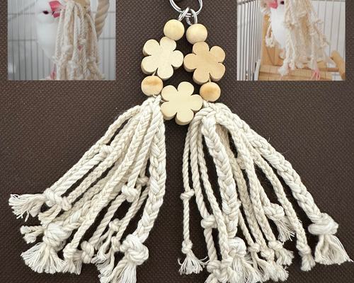 安全で安心《お花のナチュラルかみかみ》✩.*˚鳥 おもちゃ インコ