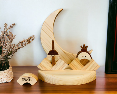 ひなまつり2026・木製 月飾りオブジェ 3月 ひな祭り おひなさま