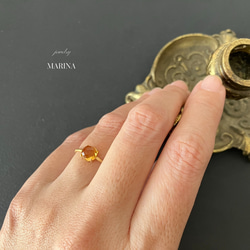 {シトリン} vermeil ring candy　指輪　サイズ変更可 2枚目の画像