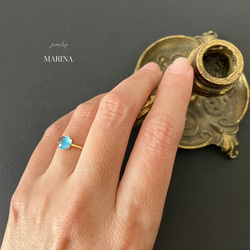 {Blue Topaz} vermeil ring candy 戒指尺寸可變 第2張的照片