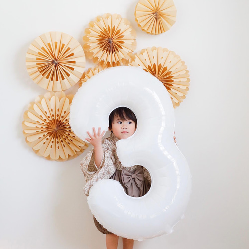 ペーパーファン ガーランド 100days 100日祝い 百日祝 ハーフ