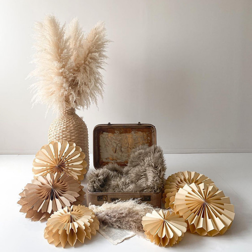 ペーパーファン ガーランド 100days 100日祝い 百日祝 ハーフ