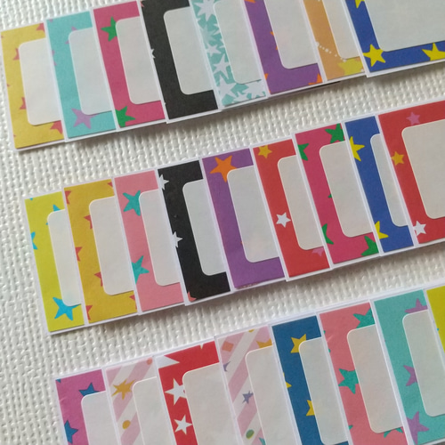 ミニメッセージカード#1709 星柄 コメントカード メッセージカード Y.I