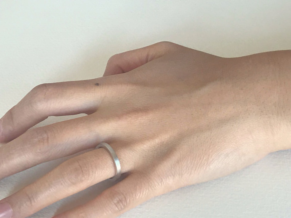 【Pt900】Yours_Flat: Ring(2mm) 2枚目の画像