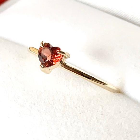 再販x7 K10・K18・Pt(10金・18金・プラチナ) 高品質ガーネットのハート