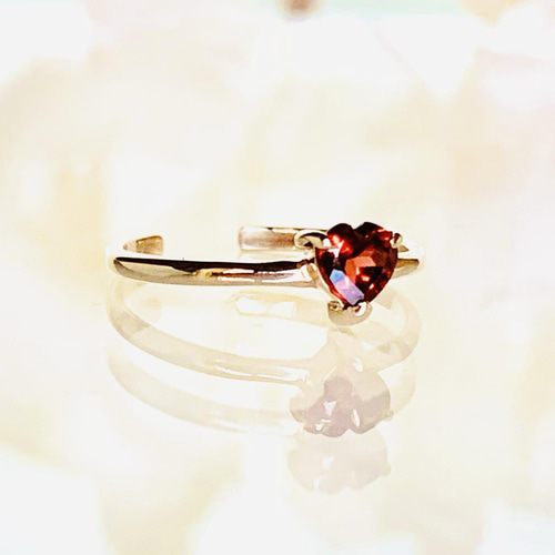 再販x7 K10・K18・Pt(10金・18金・プラチナ) 高品質ガーネットのハート