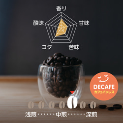 【豆ギフト】コーヒー好きも驚く、美味しいカフェインレスコーヒー（中深煎り）200g×2袋 2枚目の画像