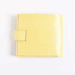 革の手染め財布 「レモン  No.52（二つ折り財布）」 4枚目の画像