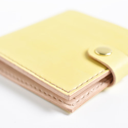 革の手染め財布 「レモン  No.52（二つ折り財布）」 3枚目の画像