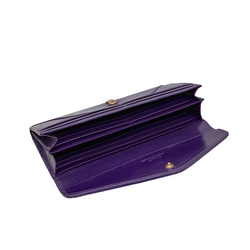 【OMC】義大利植鞣革信封式兩折牛皮長夾(95116紫色) 第11張的照片