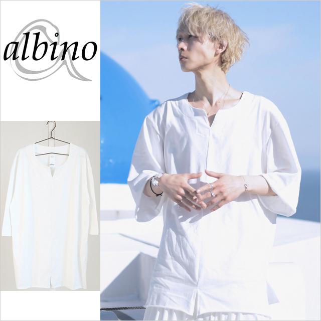 スリット入り切りっ放しキーネックビッグカットソー