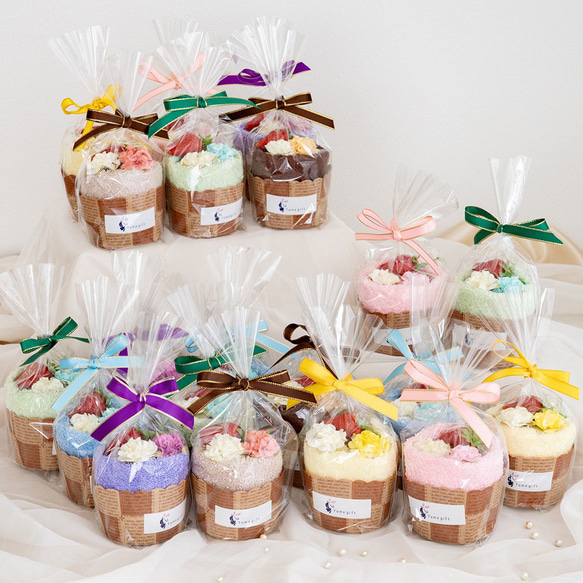 【泉州タオル　マフィン 7個セット】 ハンドタオル ギフト  かわいい プレゼント 発表会 退職 送別会 プチギフト 17枚目の画像