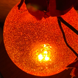 沖縄　琉球ガラス　スタンドライト　卓上ランプ　赤　レッド　黄色 アウトレット> 疲れを癒す夕陽 琉球ガラスのあかり スタンドライト