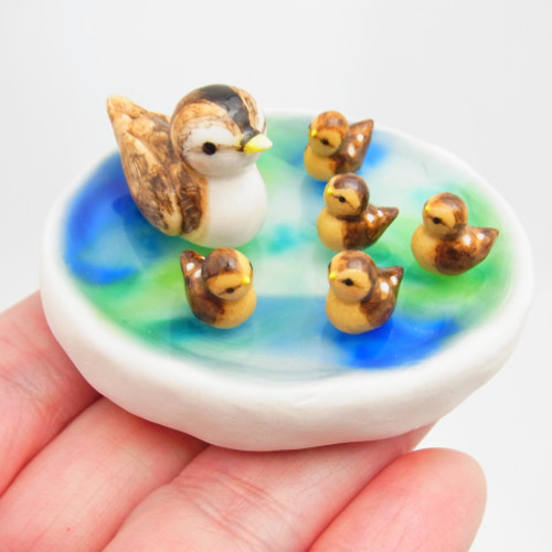 再販・かるがも親子 立体・オブジェ やまざきじんこ 通販