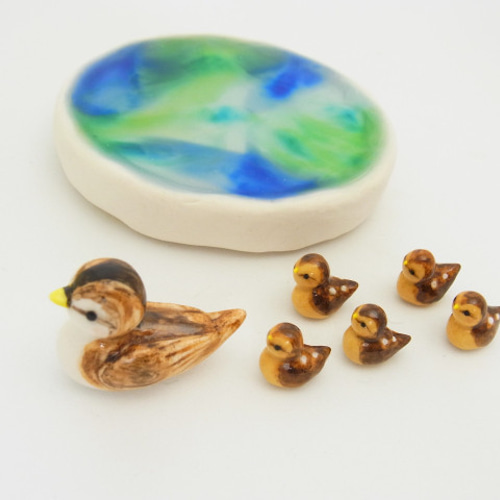 再販・かるがも親子 立体・オブジェ やまざきじんこ 通販