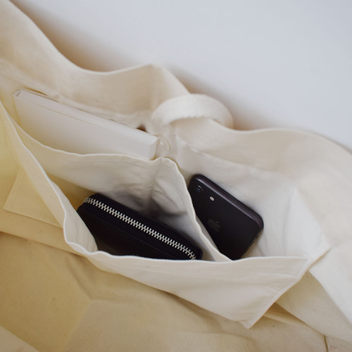 パラフィン加工 ミニショルダーバッグ縦長：生成 | skep-online shop